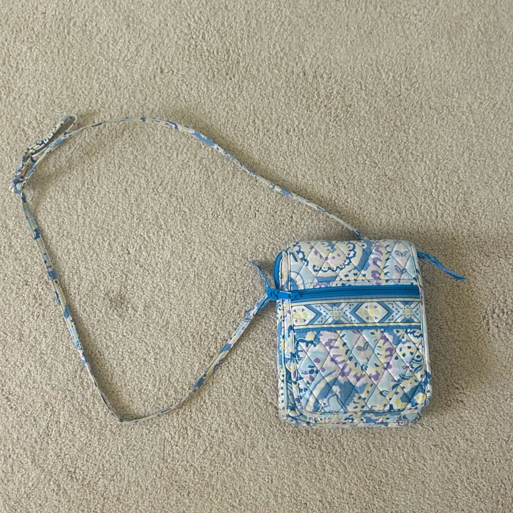 Vera Bradley Blue and White Quilted Crossbody Bag